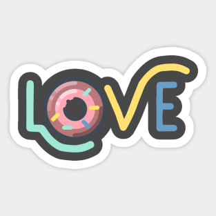 Crispy Creamy Icing Sprinkles Donut Love Sticker